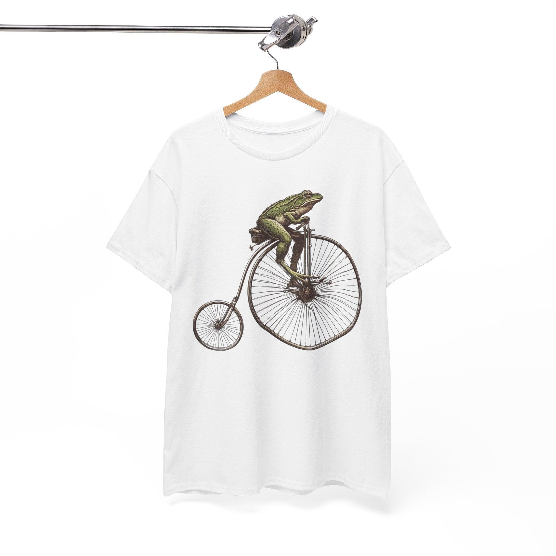 Cycling Frog Vintage Bicycle Shirt | Fun Retro Design - Stylfer