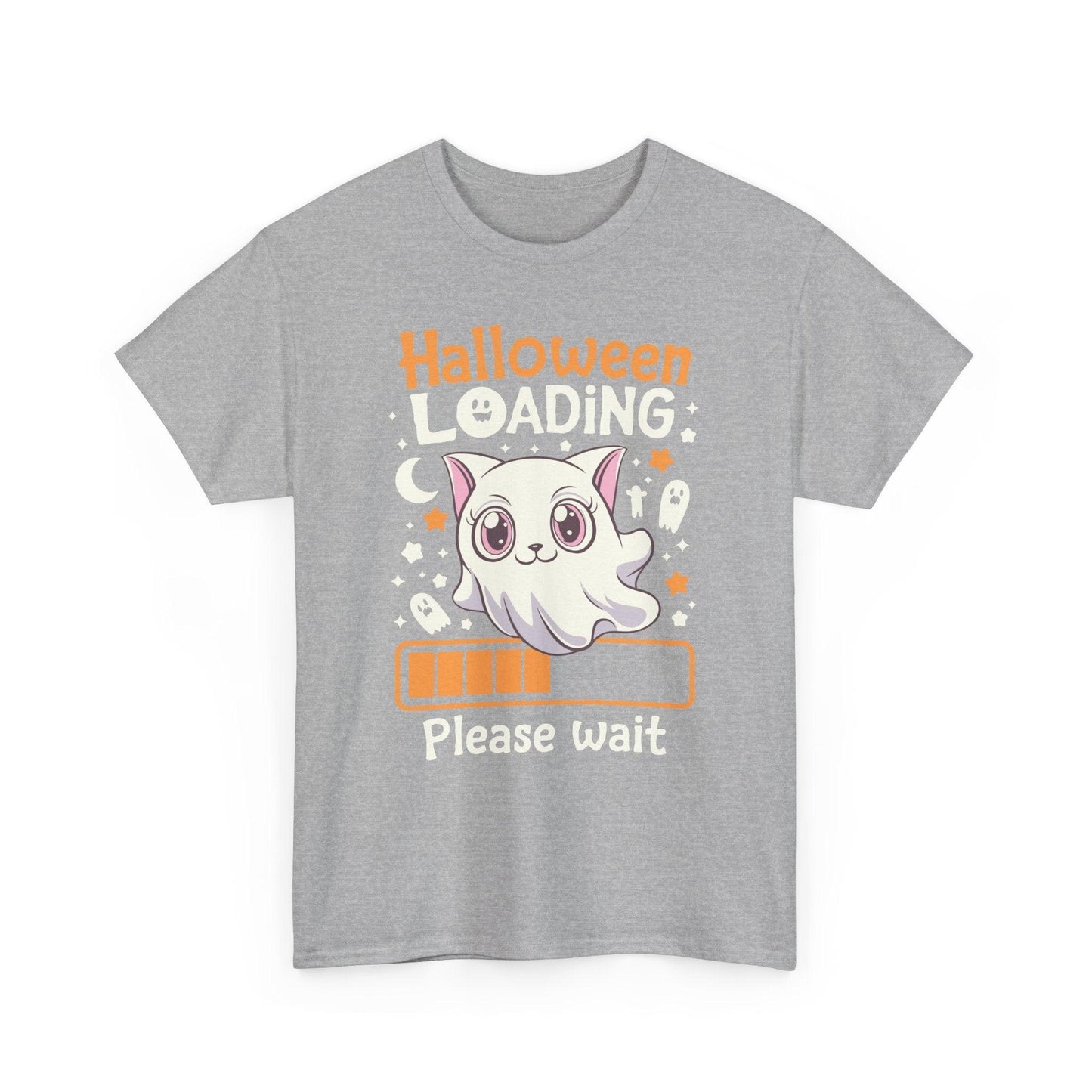 Cat Ghost Funny Shirt | Humorous Halloween Loading Holiday Tee - Stylfer