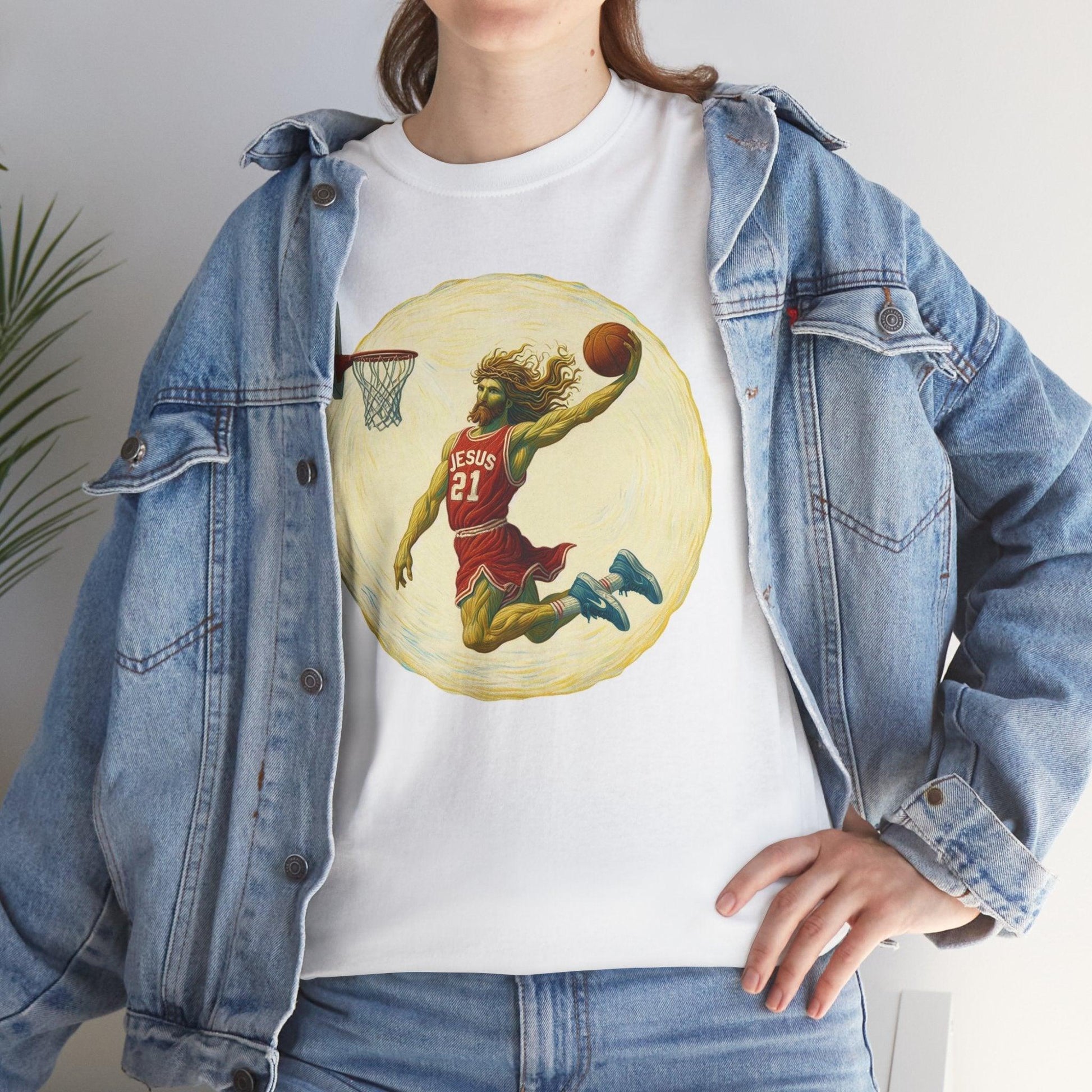 Jesus Basketball Christmas T-Shirt | Personalized Holiday Basketball Tee - Stylfer