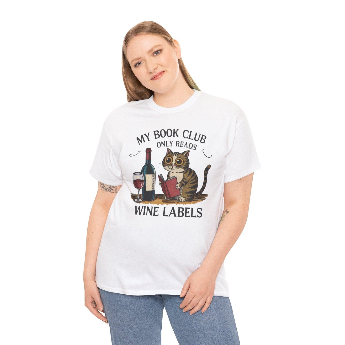 My Book Club Only Read Wine Labels Funny T-shirt - Stylfer