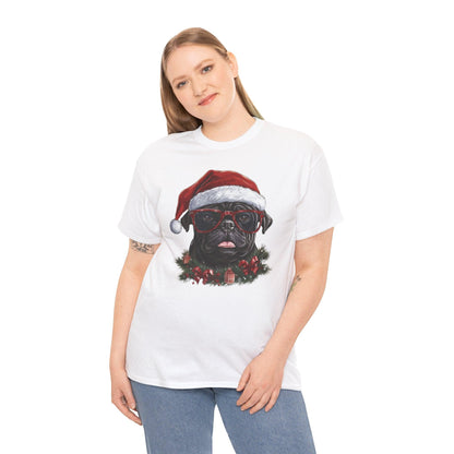 Funny Santa Pug Christmas T-Shirt – Cute Dog Lovers Holiday Gift Tee - Stylfer