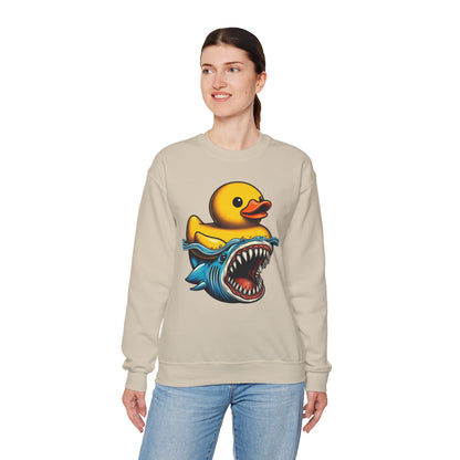 Monster Duck Shark Sweatshirt – Funny Horror Novelty Graphic Pullover