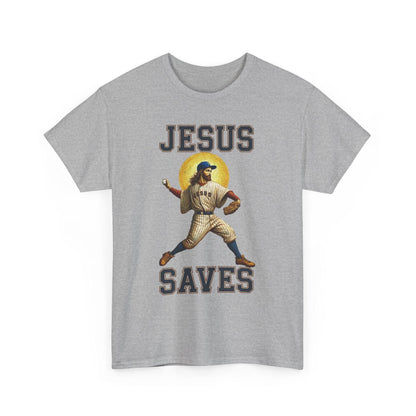 Jesus Saves Christmas T-Shirt | Personalized Baseball Holiday Te - Stylfer