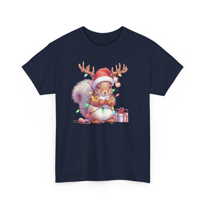 Squirrel Funny Christmas Shirt | Cute Xmas Lights Holiday Santa Tee - Stylfer