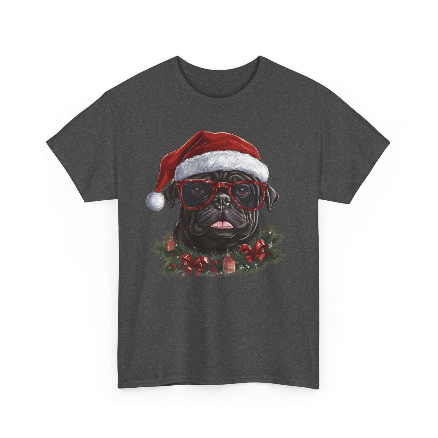 Funny Santa Pug Christmas T-Shirt – Cute Dog Lovers Holiday Gift Tee - Stylfer