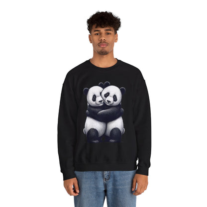 Panda Love Couples Sweatshirt – Cozy Panda Hug Pullover