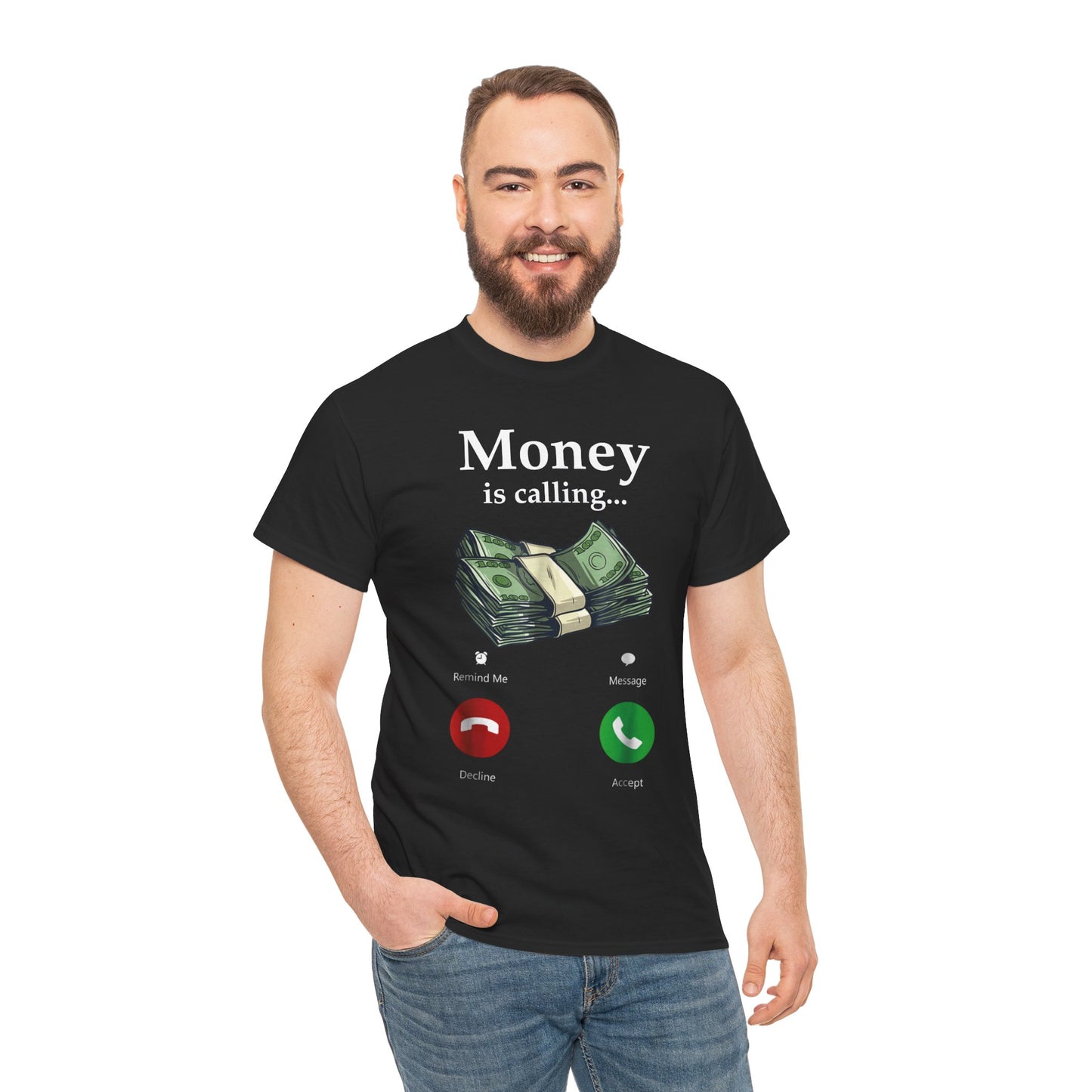 Money Is Calling T-Shirt – Funny Trader Currency Dollar Graphic Tee