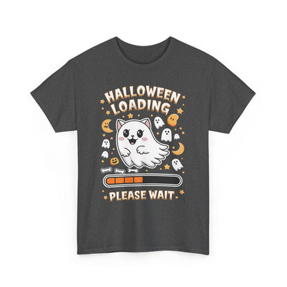 Cat Ghost Funny Shirt | Humorous Halloween Loading Graphic Tee - Stylfer