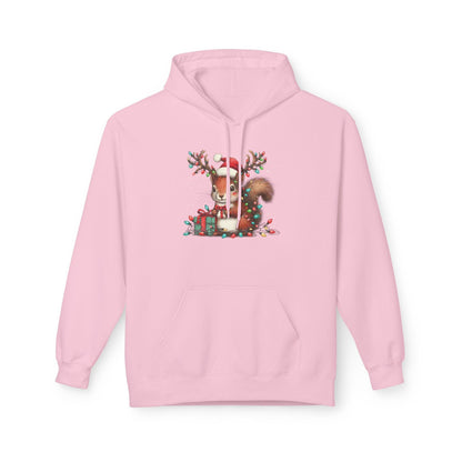 Funny Squirrel Christmas Hoodie | Cute Xmas Lights Santa Shirt - Stylfer