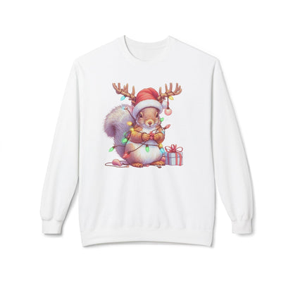 Squirrel Funny Christmas Sweatshirt | Cute Xmas Lights Holiday Santa Shirt - Stylfer