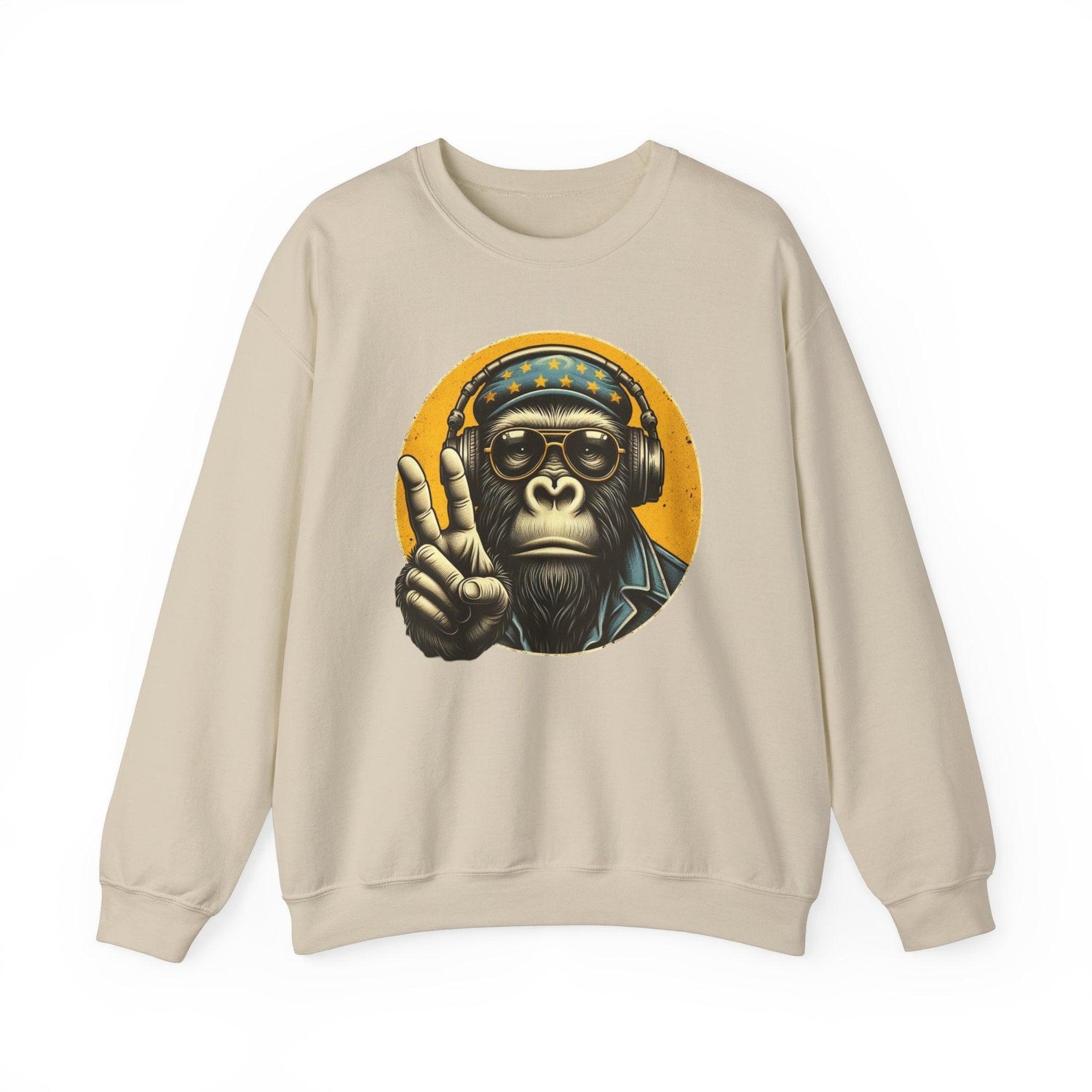 Cool Monkey Sweatshirt | Funky Monkey Face Sweatshirt for Men & Women - Stylfer