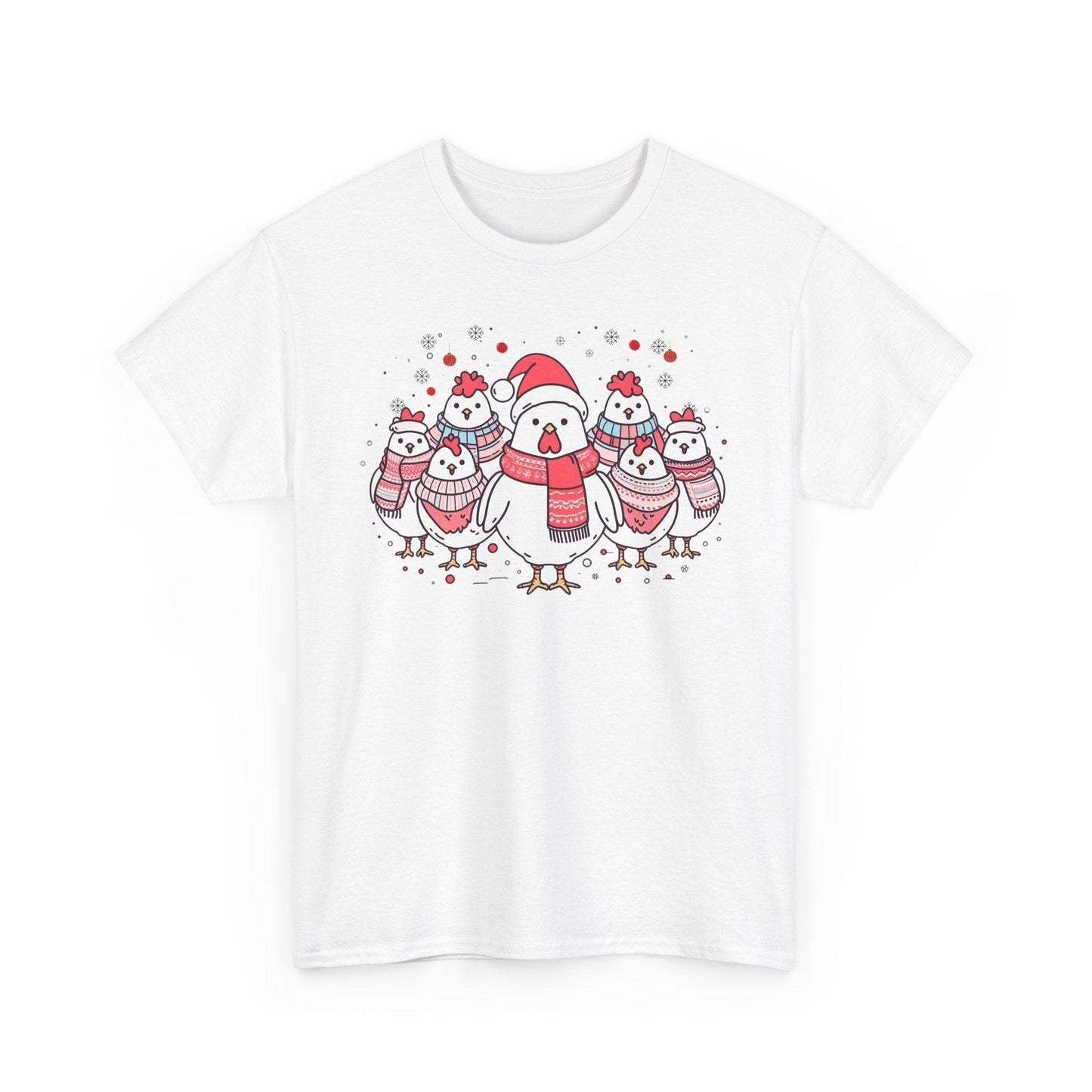 Christmas Chickens Shirt | Funny Farmer Animal Lovers Xmas Tee - Stylfer