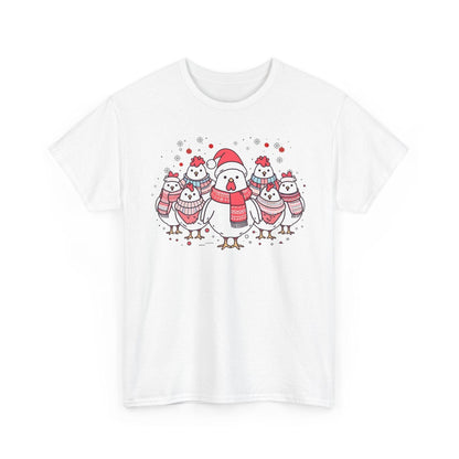 Christmas Chickens Shirt | Funny Farmer Animal Lovers Xmas Tee - Stylfer