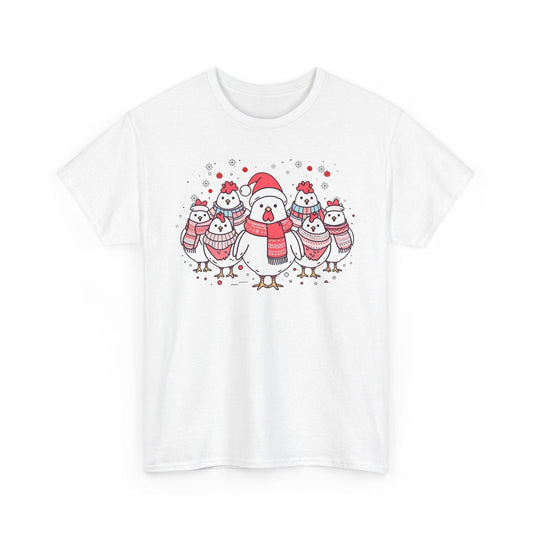 Christmas Chickens Shirt | Funny Farmer Animal Lovers Xmas Tee - Stylfer