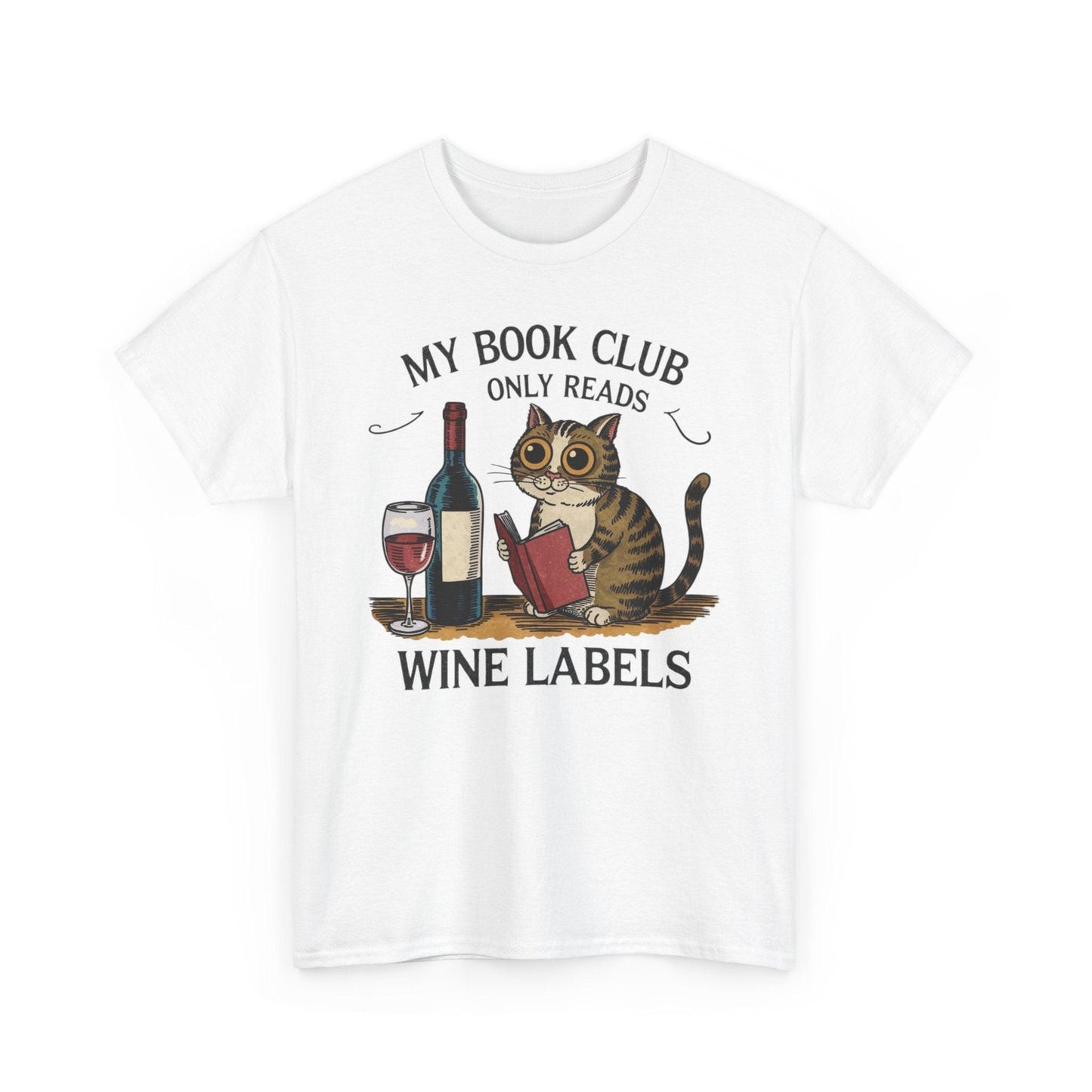 My Book Club Only Read Wine Labels Funny T-shirt - Stylfer