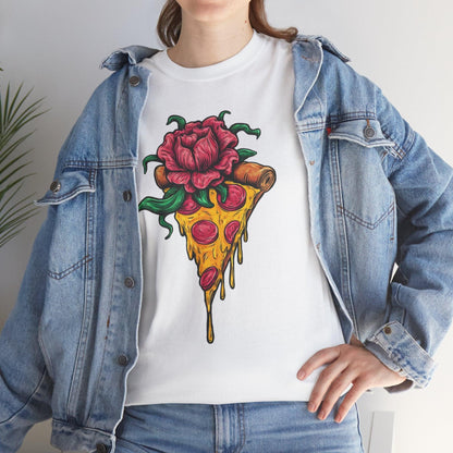 Floral Pizza Shirt | Funny and Unique Foodie Design - Stylfer