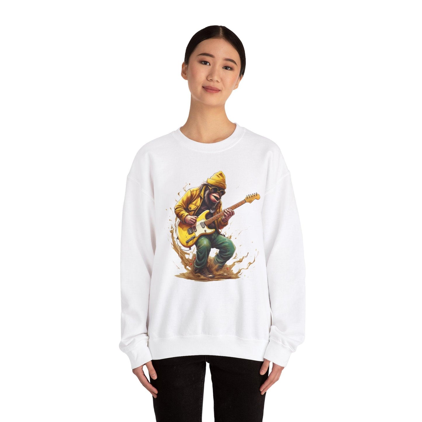 Monkey Guitar Sweatshirt | Cool Music Shirts for Men & Women - Stylfer