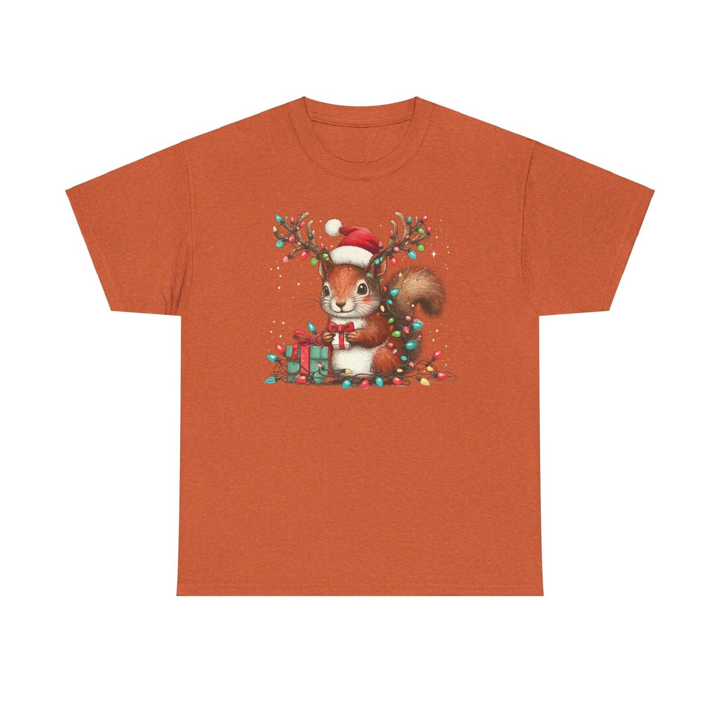 Funny Squirrel Christmas Shirt | Cute Xmas Lights Holiday Santa Tee - Stylfer