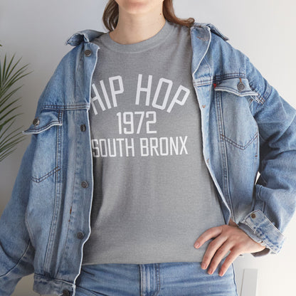 Hip Hop 1972 South Bronx T-Shirt | Retro Music Graphic Tee for Hip Hop Lovers