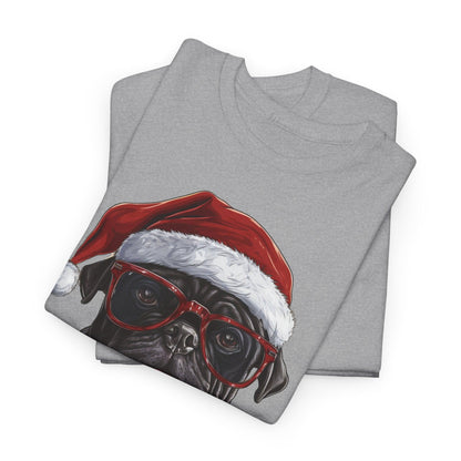 Funny Santa Pug Christmas T-Shirt – Cute Dog Lovers Holiday Gift Tee - Stylfer