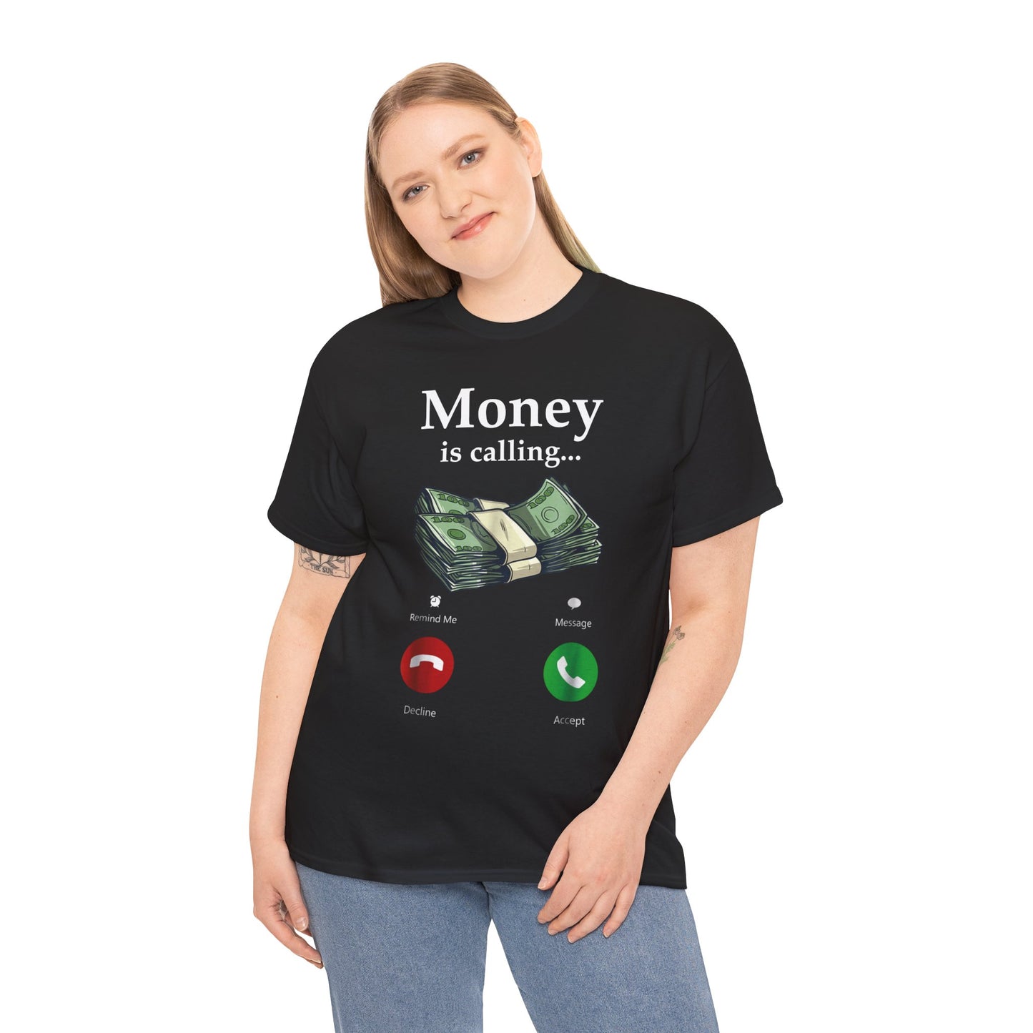 Money Is Calling T-Shirt – Funny Trader Currency Dollar Graphic Tee