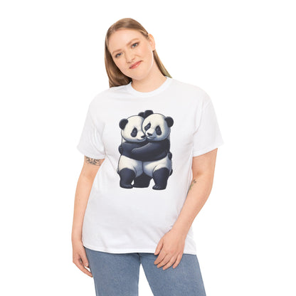 Panda Love Couples T-Shirt – Adorable Panda Hug Graphic Tee