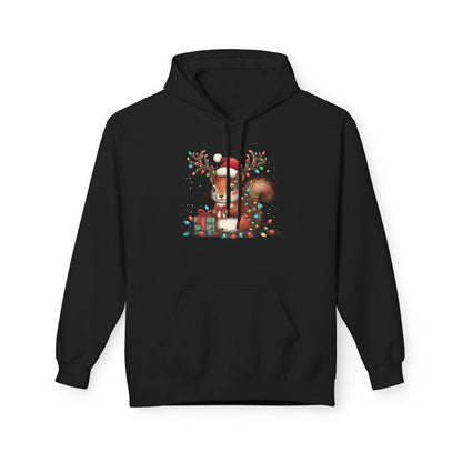 Funny Squirrel Christmas Hoodie | Cute Xmas Lights Santa Shirt - Stylfer