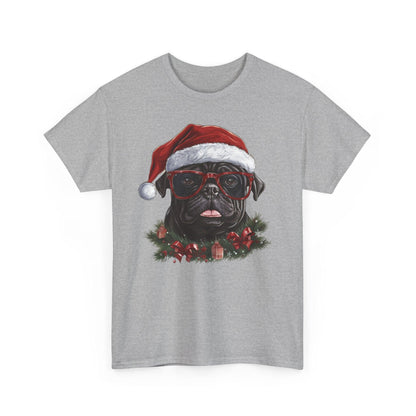 Funny Santa Pug Christmas T-Shirt – Cute Dog Lovers Holiday Gift Tee - Stylfer