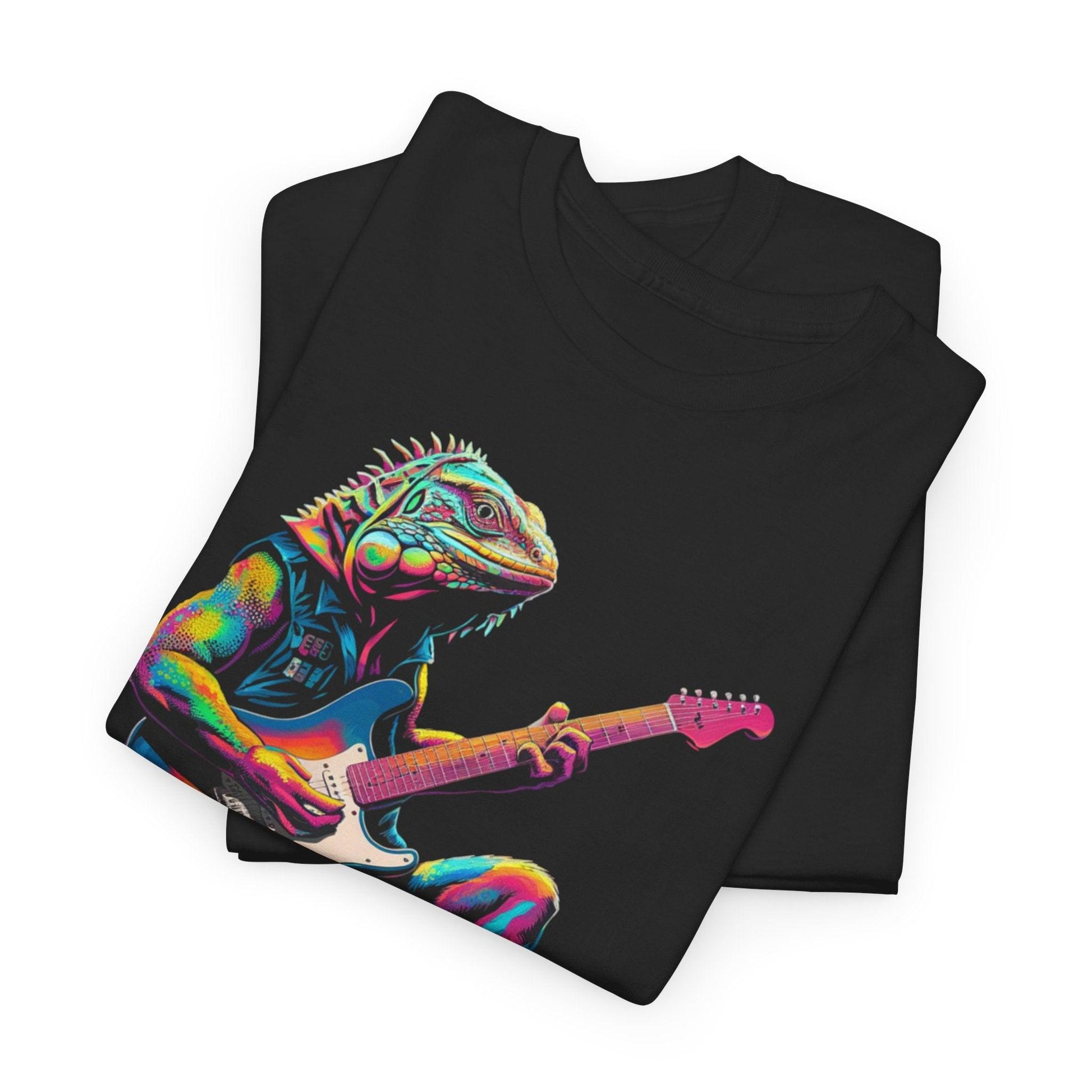 Iguana Playing Guitar T-shirt - Stylfer