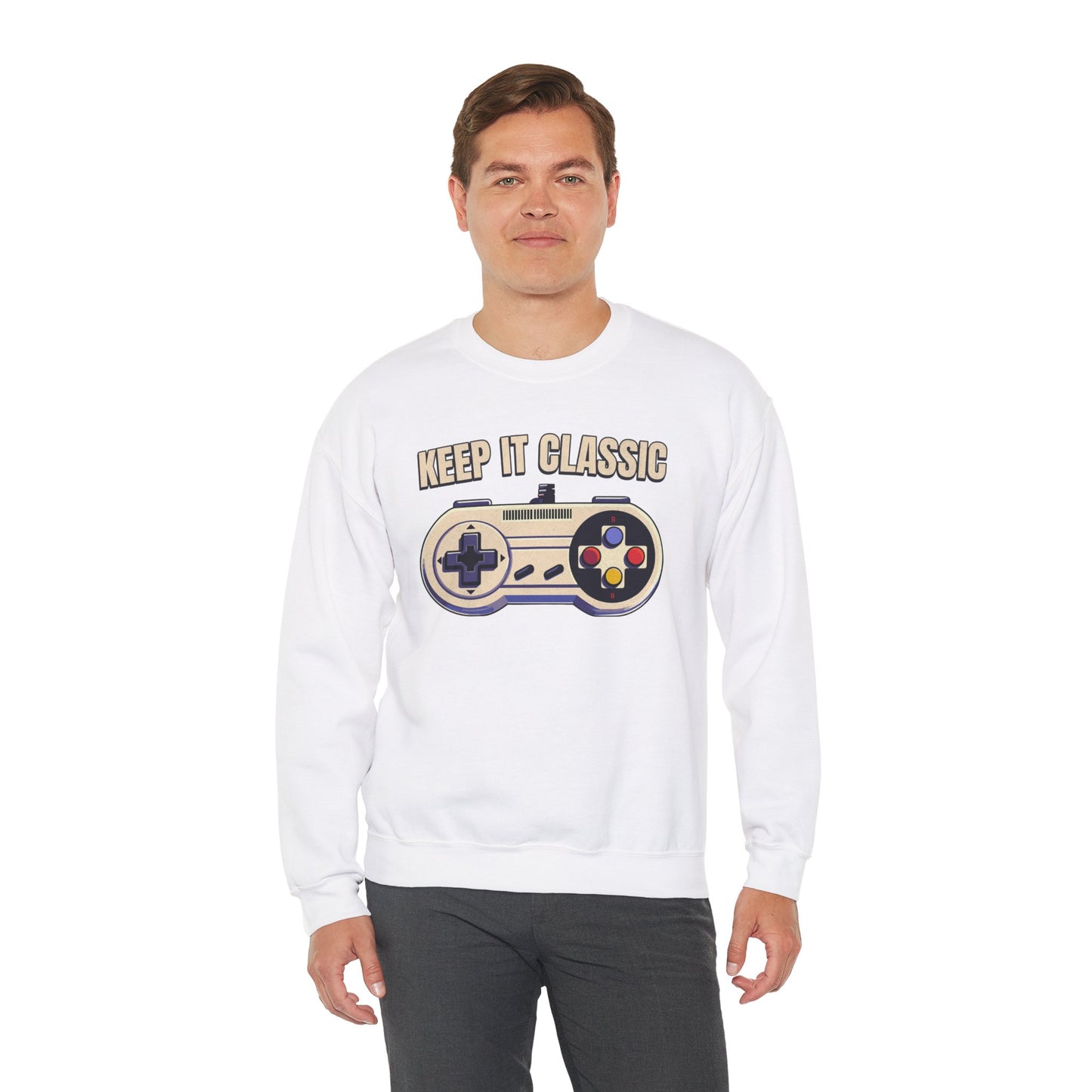 Keep It Classic Gamer Sweatshirt - Vintage Controller Design