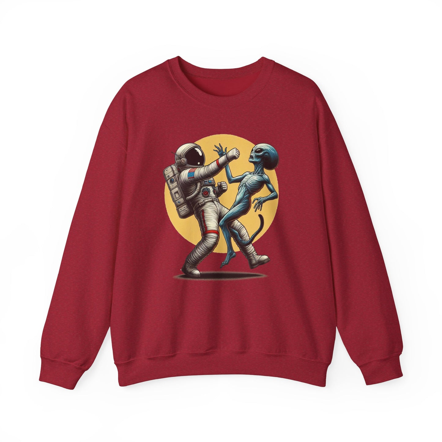 Astronaut vs. Alien Sweatshirt - Funny Space Lover UFO Pullover