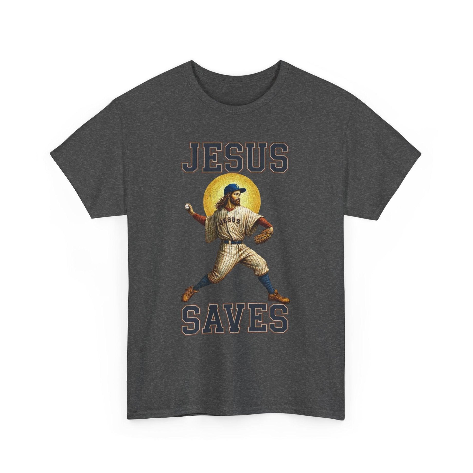 Jesus Saves Christmas T-Shirt | Personalized Baseball Holiday Te - Stylfer