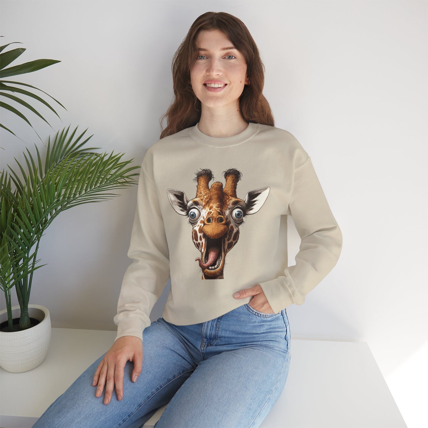 Funny Giraffe Sweatshirt – Cozy Humor & Wildlife Lover's Sweater