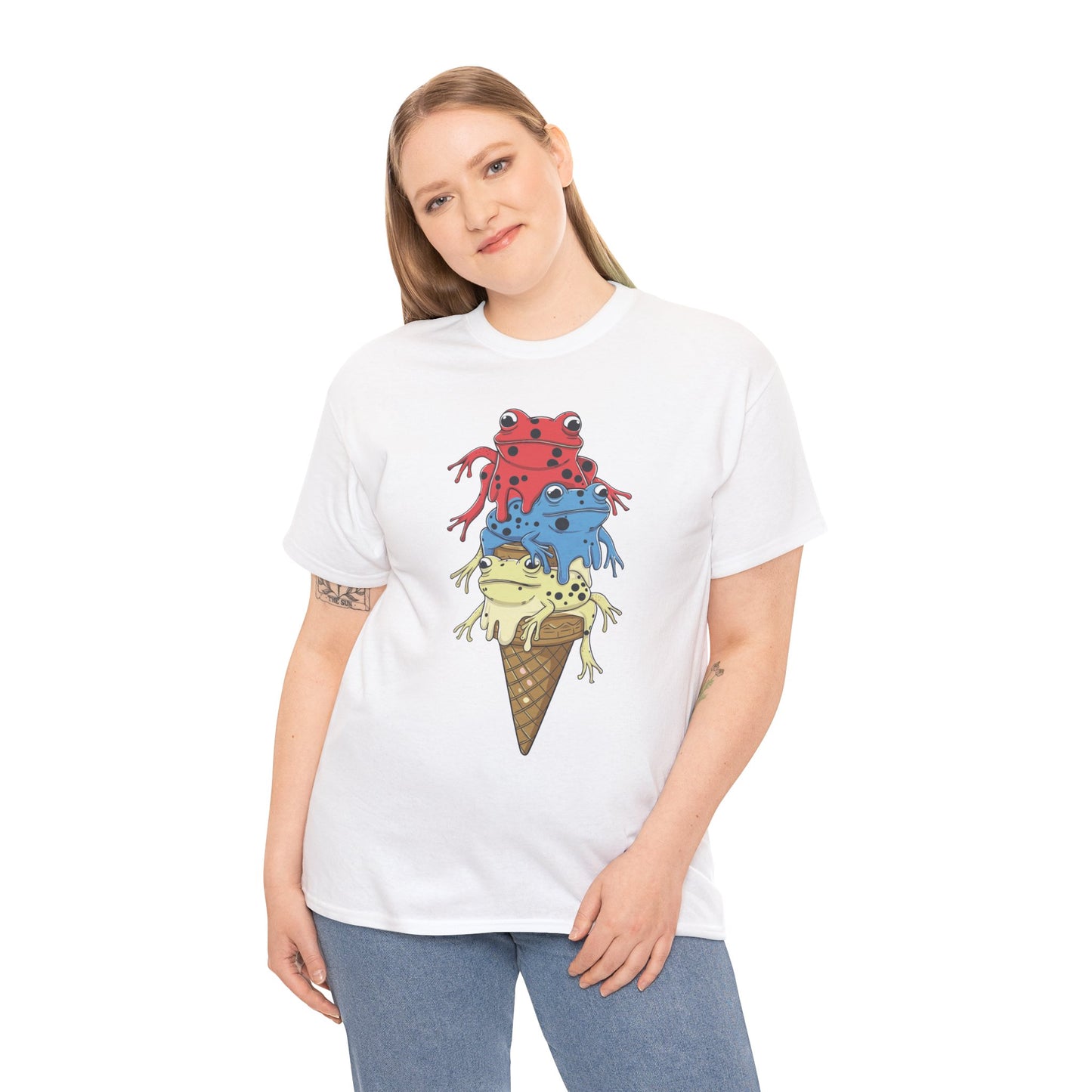 Frogs Ice Cream Funny T-Shirt | Humorous Graphic Tee for Ice Cream Lovers