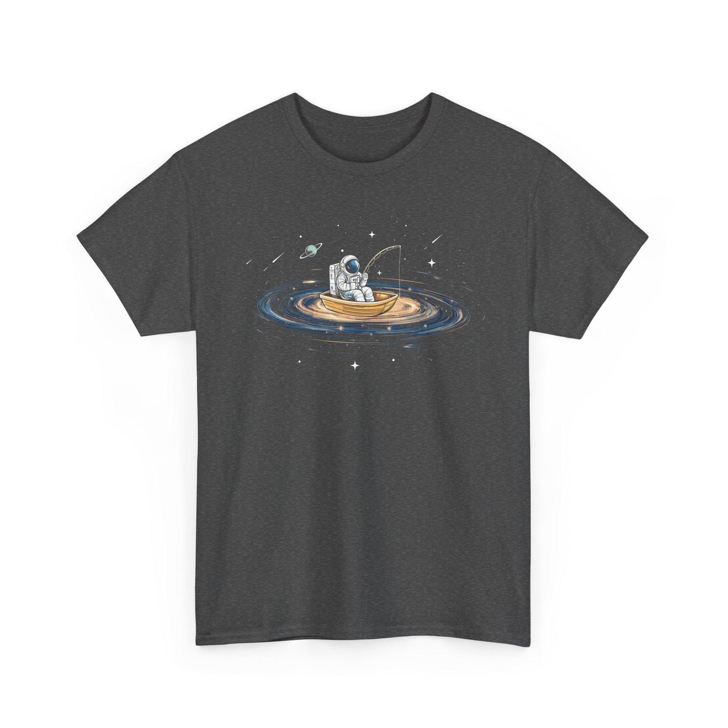 Astronaut Fishing in Space Shirt | Artistic Galaxy Graphic Tee - Stylfer