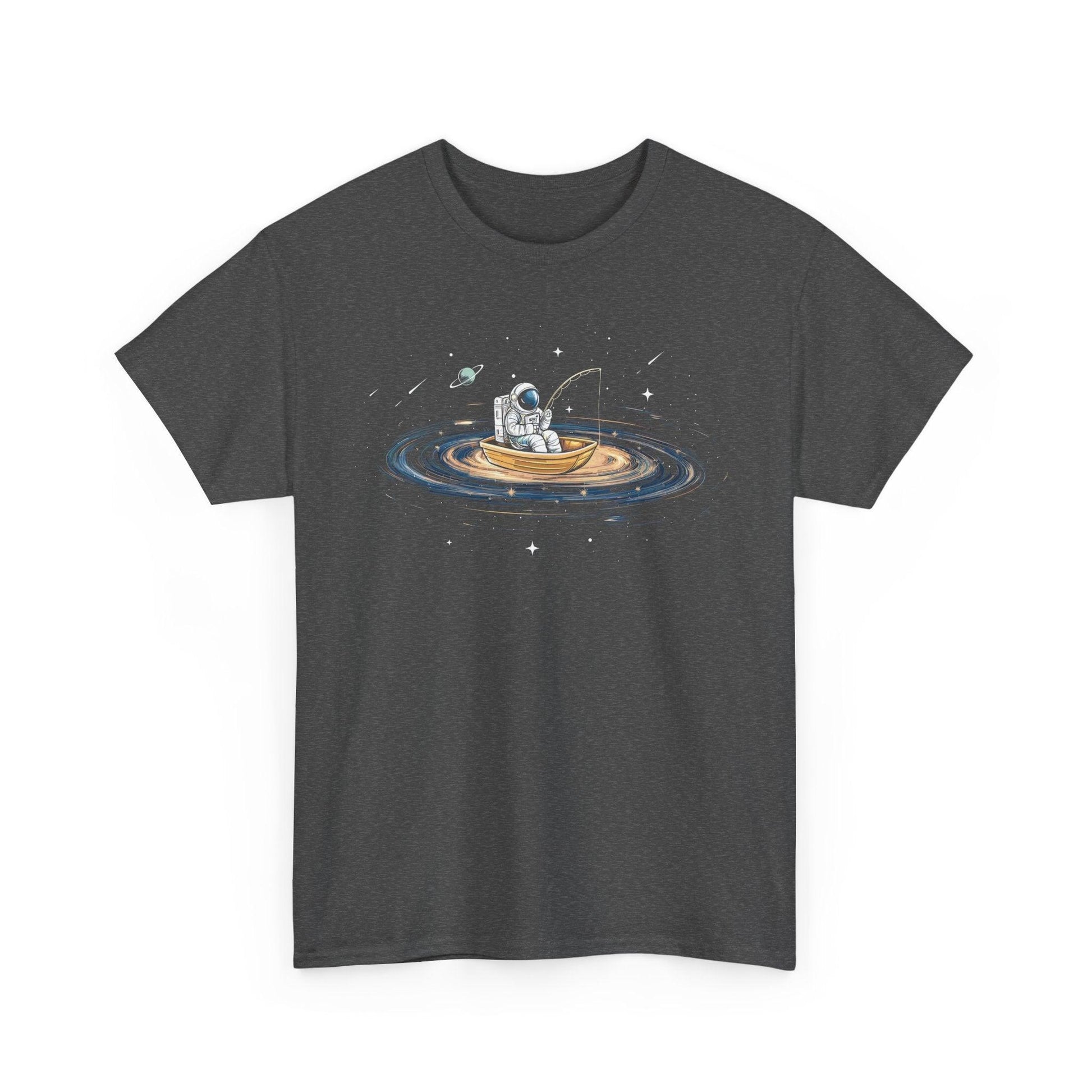 Astronaut Fishing in Space Shirt | Artistic Galaxy Graphic Tee - Stylfer