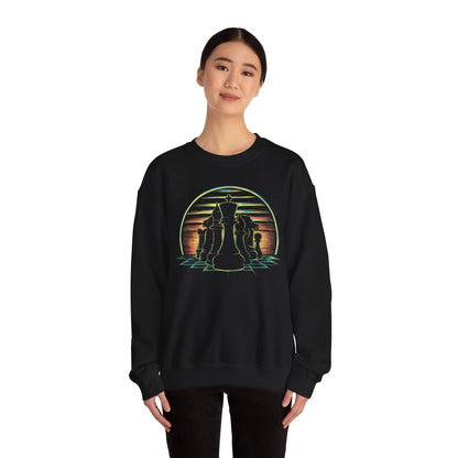 Retro Chess Sweatshirt | Cozy Vintage Chessboard Graphic Pullover