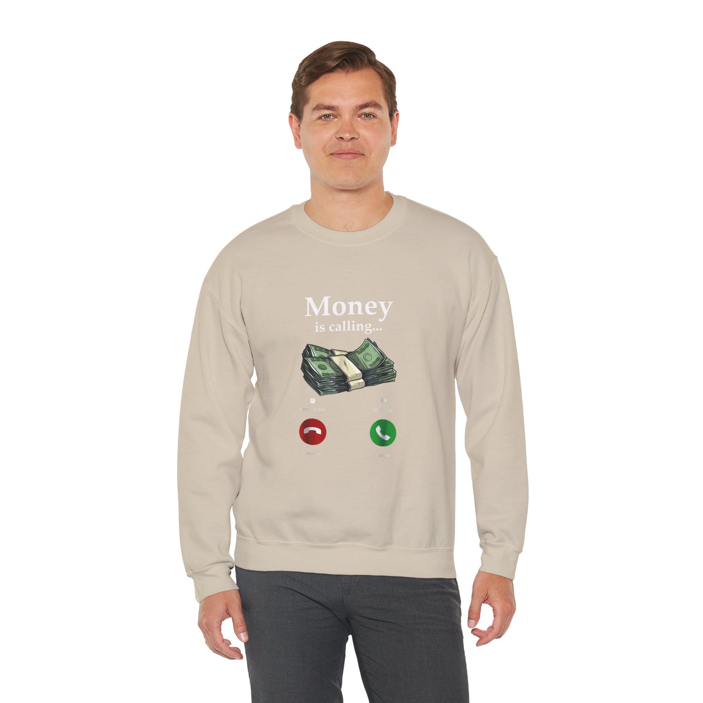 Money Is Calling Sweatshirt – Cozy and Funny Currency Trader Pullover