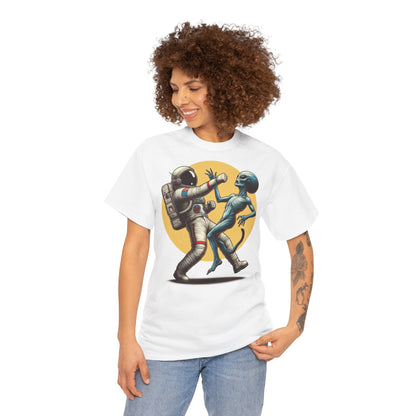 Astronaut vs. Alien T-shirt - Funny Space Lover UFO Graphic Tee