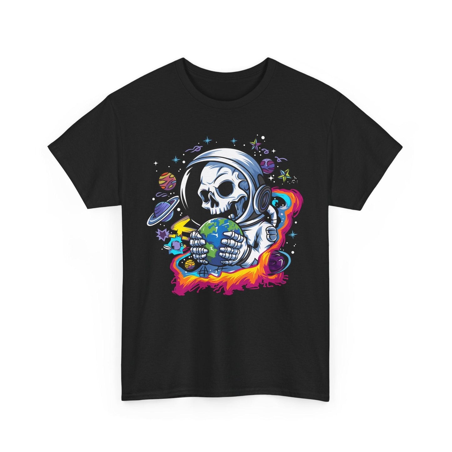 Skeleton Astronaut Shirt | Funny Space Galaxy Halloween Tee - Stylfer