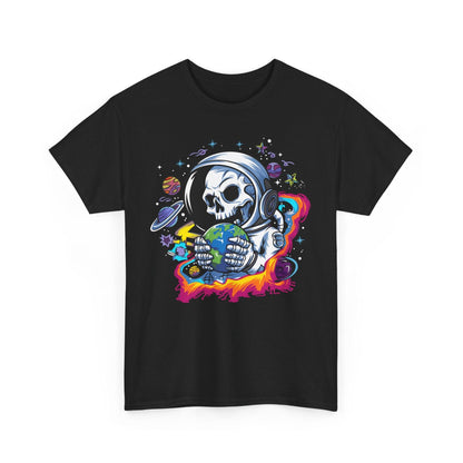 Skeleton Astronaut Shirt | Funny Space Galaxy Halloween Tee - Stylfer