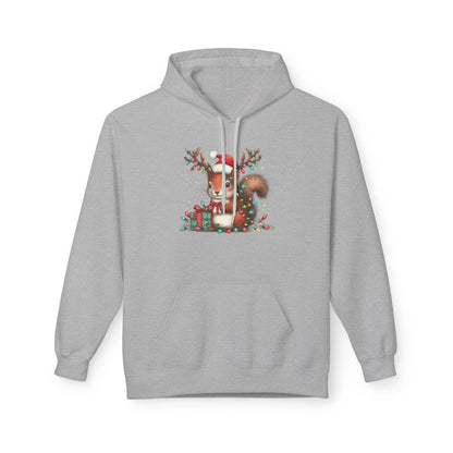 Funny Squirrel Christmas Hoodie | Cute Xmas Lights Santa Shirt - Stylfer