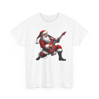 Santa Playing Guitar T-Shirt – Funny Vintage Santa Claus Christmas Shirt - Stylfer