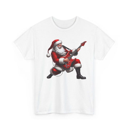 Santa Playing Guitar T-Shirt – Funny Vintage Santa Claus Christmas Shirt - Stylfer