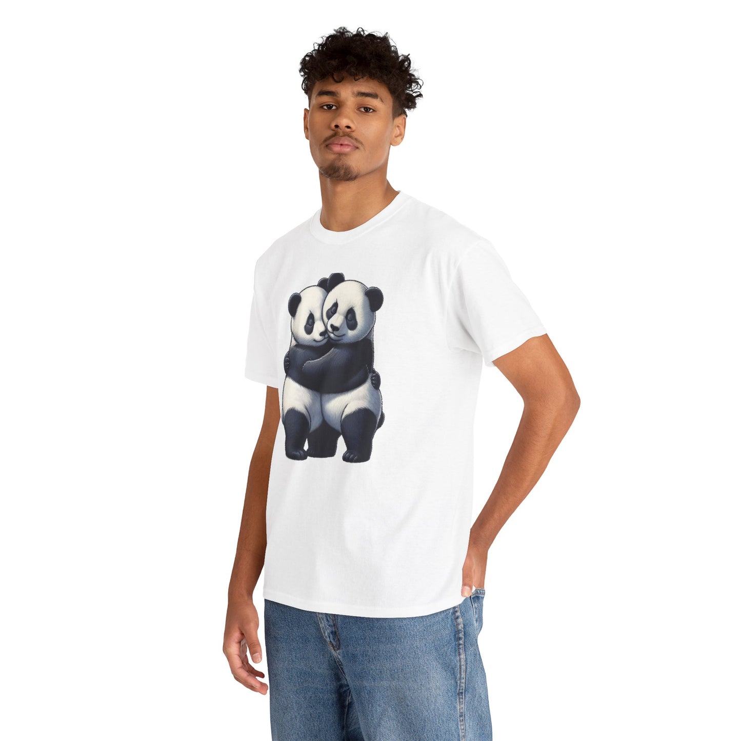 Panda Love Couples T-Shirt – Adorable Panda Hug Graphic Tee