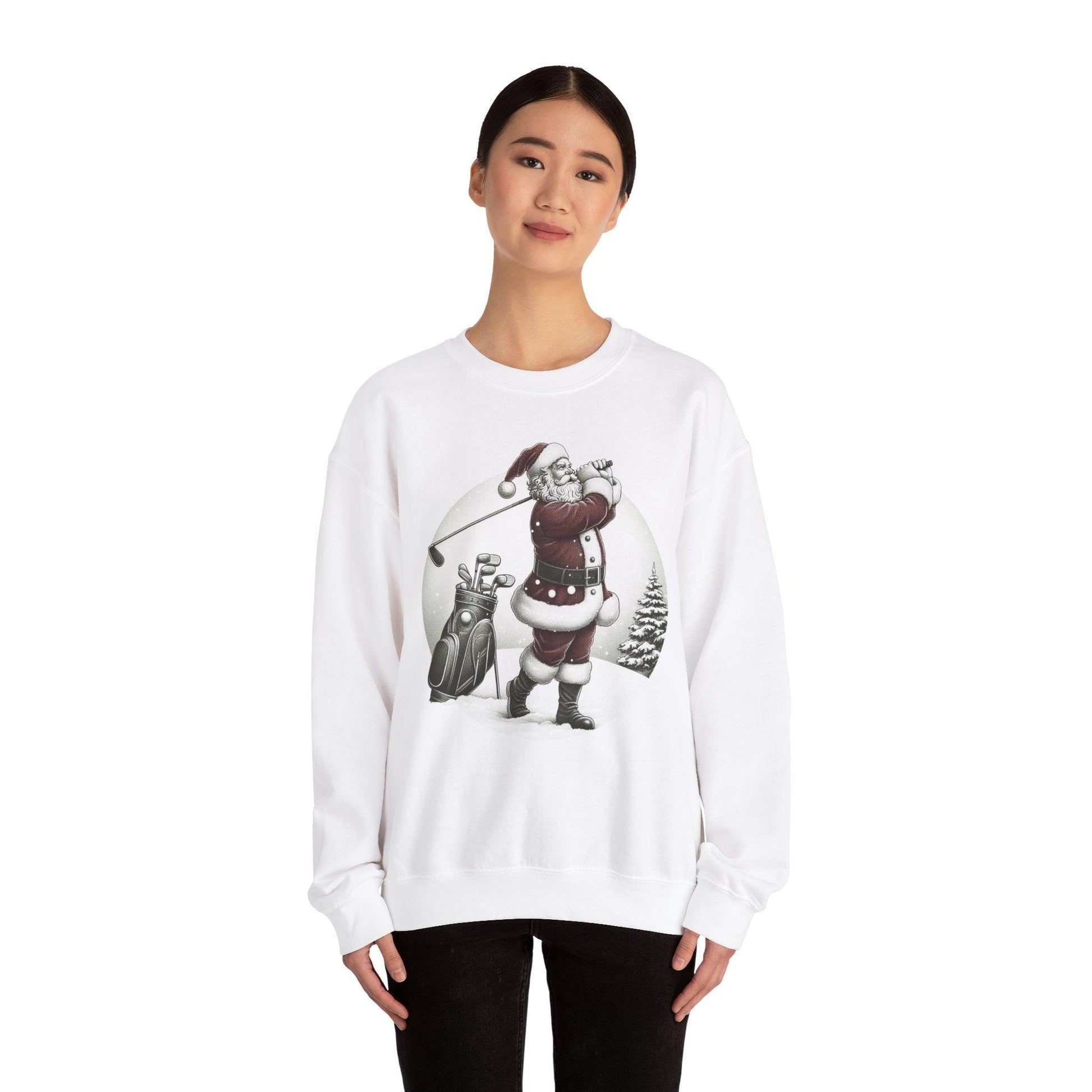 Funny Christmas Golf Sweatshirt – Holiday Gift for Golfers - Stylfer