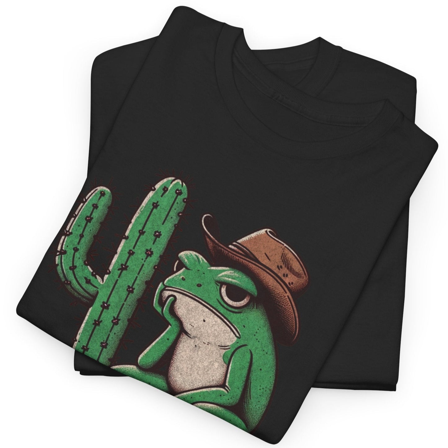 Funny Frog Cowboy T-Shirt | 'Howdy' Western Graphic Tee for Men & Women