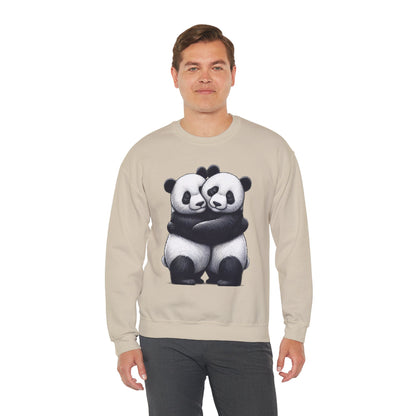 Panda Love Couples Sweatshirt – Cozy Panda Hug Pullover