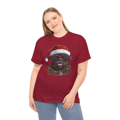 Funny Santa Pug Christmas T-Shirt – Cute Dog Lovers Holiday Gift Tee - Stylfer