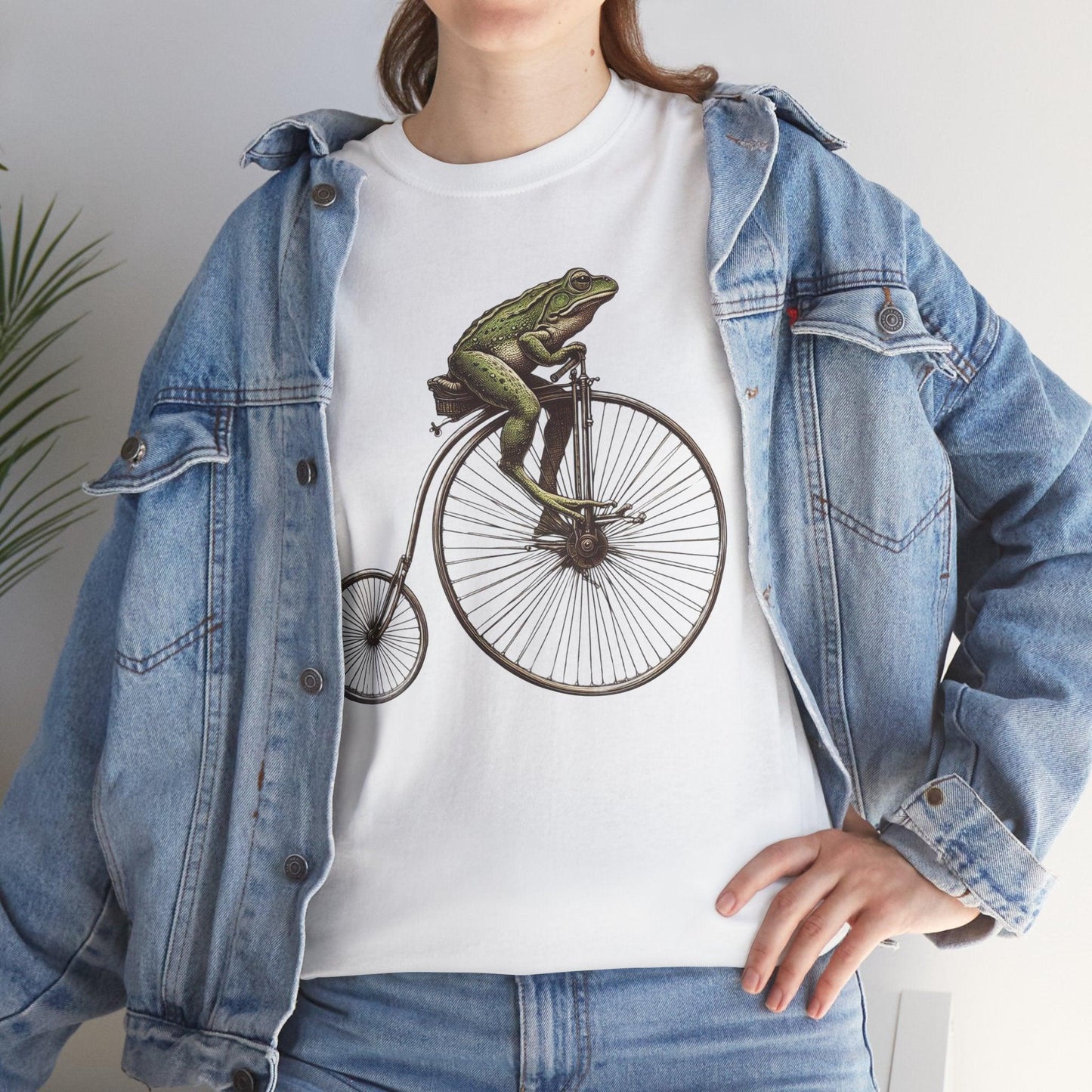 Cycling Frog Vintage Bicycle Shirt | Fun Retro Design - Stylfer